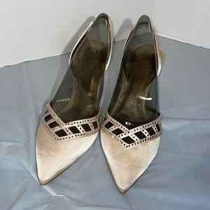 Elegant Women's Beige Slingback Heels